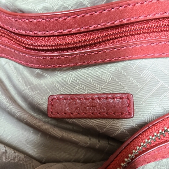 Cole Haan Vintage Red Genuine Leather Handbag Shoulderbag - Picture 10 of 15
